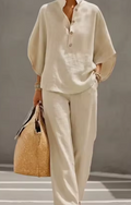 Ensemble 2 pièces décontracté beige